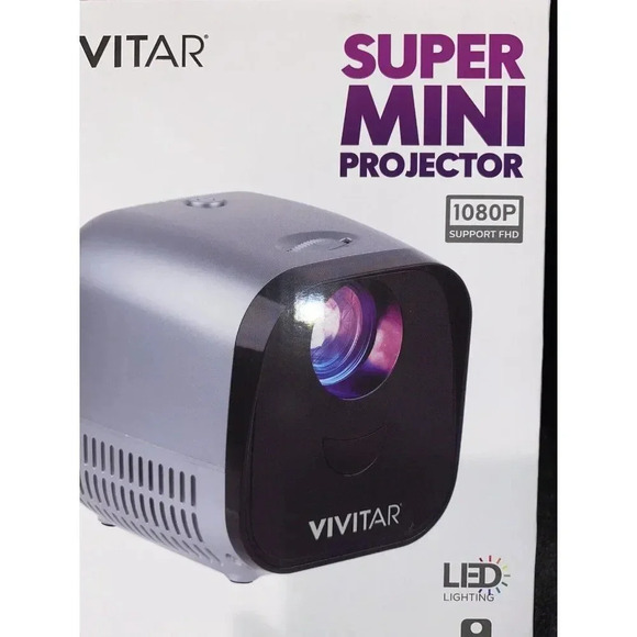 BRAND NEW- VIVITAR SUPER MINI PORTABLE PROJECTOR 1080P SUPPORT FHD - Picture 5 of 5
